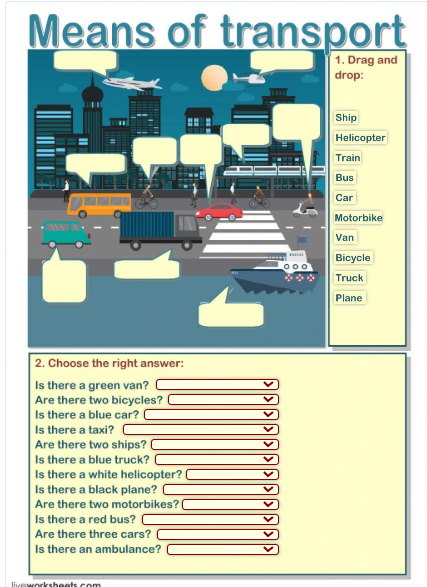Multi 5 - Means of Transport Worksheet by Victor Gayol